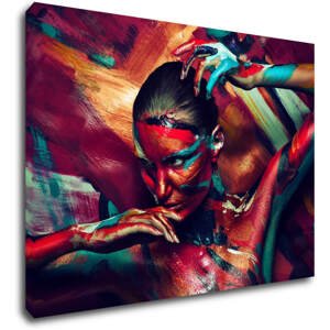 Impresi Obraz Barevný portrét ženy - 70 x 50 cm
