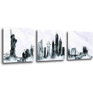 Impresi Obraz New York panorama - 90 x 30 cm (3 dílný)