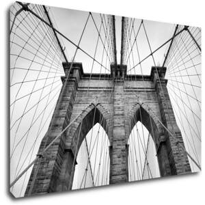 Impresi Obraz Brooklyn bridge černobílý - 60 x 40 cm