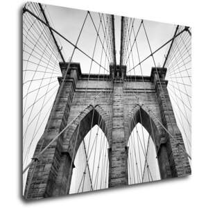 Impresi Obraz Brooklyn bridge černobílý - 90 x 70 cm