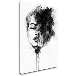 Impresi Obraz Malovaný portrét ženy černobílý - 50 x 70 cm