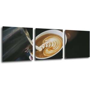 Impresi Obraz Káva capuccino - 90 x 30 cm (3 dílný)