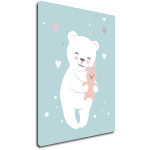 Impresi Obraz White cute bear - 30 x 40 cm