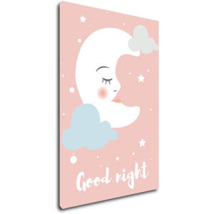 Impresi Obraz Good night pink moon - 20 x 30 cm