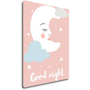 Impresi Obraz Good night pink moon - 30 x 40 cm