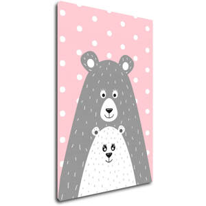 Impresi Obraz Pink grey bear - 20 x 30 cm