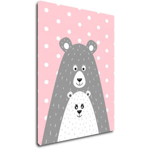 Impresi Obraz Pink grey bear - 30 x 40 cm