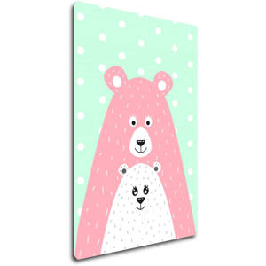 Impresi Obraz Pink blue bear - 20 x 30 cm