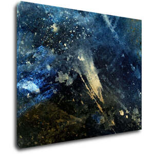 Impresi Obraz Abstrakt modrý se zlatým detailem - 90 x 70 cm