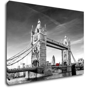 Impresi Obraz Tower Bridge černobílý - 70 x 50 cm