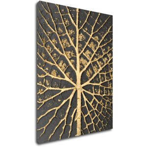 Impresi Obraz Zlatá struktura listu - 30 x 40 cm