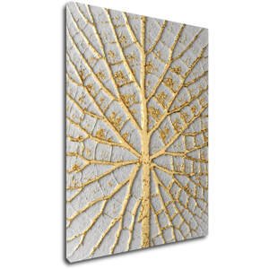 Impresi Obraz Zlatý list na bílém pozadí - 70 x 90 cm