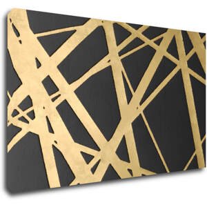 Impresi Obraz Abstraktní zlato šedý - 50 x 30 cm