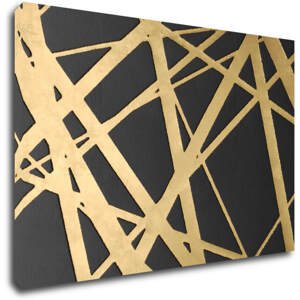 Impresi Obraz Abstraktní zlato šedý - 90 x 60 cm
