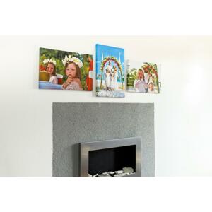 Fotoobrazy sada 3 kusů 45x30 cm z vlastních fotografií, Plátno 100% polyester: 240g/m², S lakováním