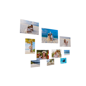 Balíček fotoobrazy z vlastních fotografií 10 kusů - rozměry 70x50, 60x40, 45x30, 30x20, Plátno 100% bavlna: Premium Canvas 390g/m², S lakováním