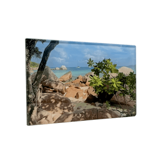 Tisk na sklo 50x50 cm z vlastní fotografie, Sklo clearvision, S nalepovacím háčkem
