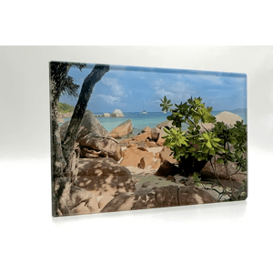 Expresní výroba - tisk na sklo 50x50 cm z vlastní fotografie, Sklo clearvision, S nalepovacím háčkem