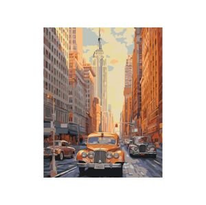 MALUJEŠ Malování podle čísel - STARÝ AMERICKÝ STYL V NEW YORKU Rozměr: 30x40 cm, Rámování: bez rámu a bez vypnutí plátna
