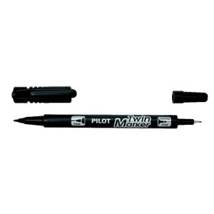 Pilot, SCA-TM-B-BG, Twin marker, oboustranný permanentní popisovač, černá, 1 ks