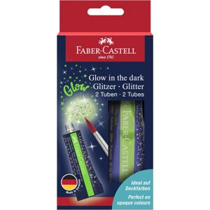 Faber-Castell, 125092, sada třpytek v tubě, Glow in the dark, 2 ks