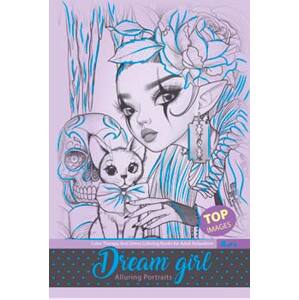 Dream girl, Zasněná fialová dívka, antistresové omalovánky, Company Fresh