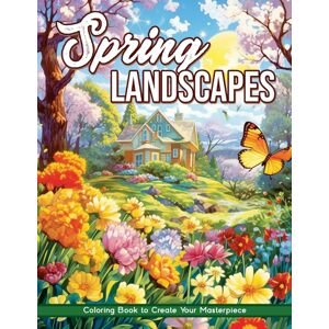 Spring Landscapes, antistresové omalovánky, Camden Harrod
