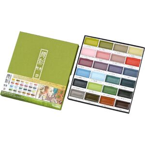 Kuretake, ‎MC20/24V/NW, Gansai Tambi, akvarelové barvy v pánvičkách, 24 odstínů