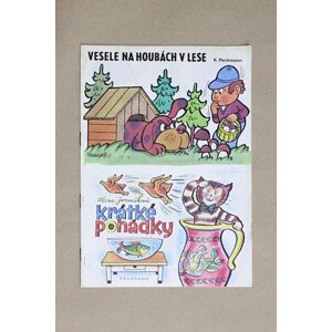 Vesele na houbách v lese a Krátké pohádky, 1124, retro omalovánky, kolektiv autorů