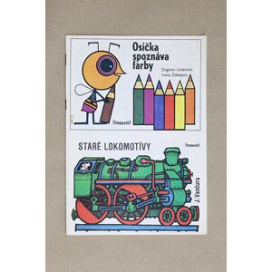 Osička spoznáva farby a Staré lokomotivy, 1125, retro omalovánky, kolektiv autorů