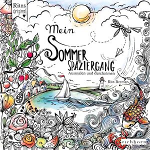 Mein Sommerspaziergang, antistresové omalovánky, Rita Berman