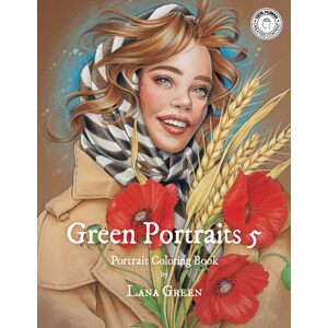 Green Portraits 5, antistresové omalovánky, Lana Green