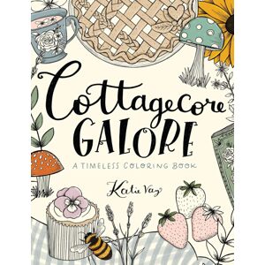 Cottagecore Galore, antistresové omalovánky, Katie Vaz