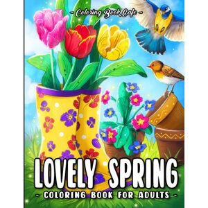 Lovely Spring, antistresové omalovánky, Coloring Book Cafe