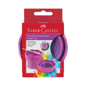 Faber-Castell Faber-Castell, 181527, kelímek na vodu CLIC&GO, mramorově růžová, 1 ks
