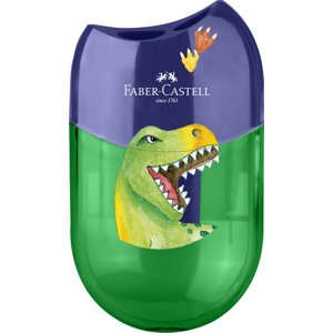 Faber-Castell Faber-Castell, 183552, ořezávátko se dvěma otvory a nádobkou, Dinosaurus, 1 ks
