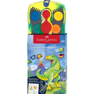 Faber-Castell, 125013, Connector, sada vyměnitelných vodových barev, limitovaná edice dinosaurus, 12 ks