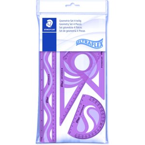 Staedtler, 569PB4UF-S, Ultraflex, sada pružných pravítek, mix barev, 4 ks Barva: Fialová