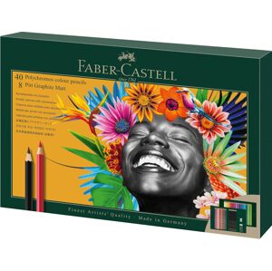 Faber-Castell, 210054, kreativní sada Polychromos & Pitt Graphite Matt s příslušenstvím, 50 ks