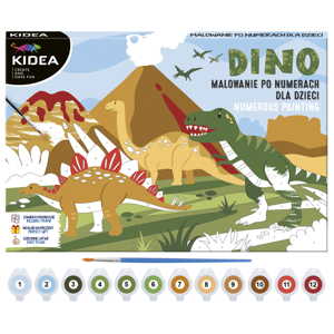 Kidea Kidea, OMNDKA, malování na plátno podle čísel, dinosauři