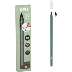 APLI APLI, 19801, Infinite, nekonečná grafitová tužka s náhradní špičkou, HB, zelená, 3 ks