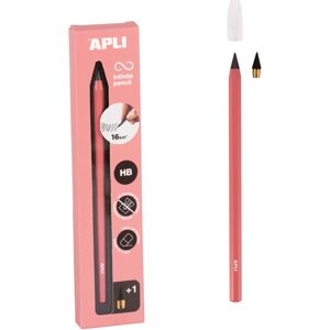 APLI APLI, 19803, Infinite, nekonečná grafitová tužka s náhradní špičkou, HB, růžová, 3 ks