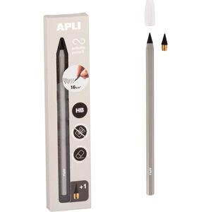 APLI APLI, 19802, Infinite, nekonečná grafitová tužka s náhradní špičkou, HB, stříbrná, 3 ks
