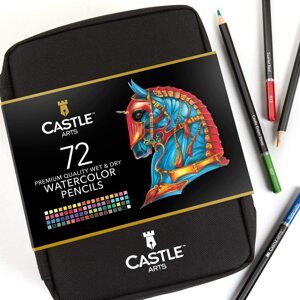Castle art supplies, CAS-72WPZ, Watercolour Pencils Set, sada akvarelových pastelek v pouzdře, 72 ks