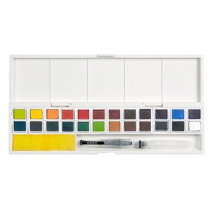 Derwent, 2305545, Inktense, akvarelové barvy v pánvičkách, cestovní set, 24 ks