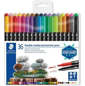 Staedtler, 3187 TB36, Double-ended, permanentní popisovače, oboustranné, 36 ks