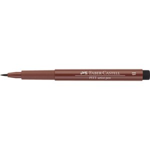 Faber-Castell, 167403, Pitt Artist Pen, popisovač se štětečkovým hrotem (brush), 1 ks Barva: Caput mortuum 169