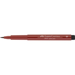 Faber-Castell, 167403, Pitt Artist Pen, popisovač se štětečkovým hrotem (brush), 1 ks Barva: Indian red 192