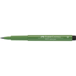 Faber-Castell, 167403, Pitt Artist Pen, popisovač se štětečkovým hrotem (brush), 1 ks Barva: Permanent green olive 167