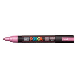 Uni-ball, PC-5M, Posca, akrylový popisovač, kusový, 1 ks Barva: Metalická růžová